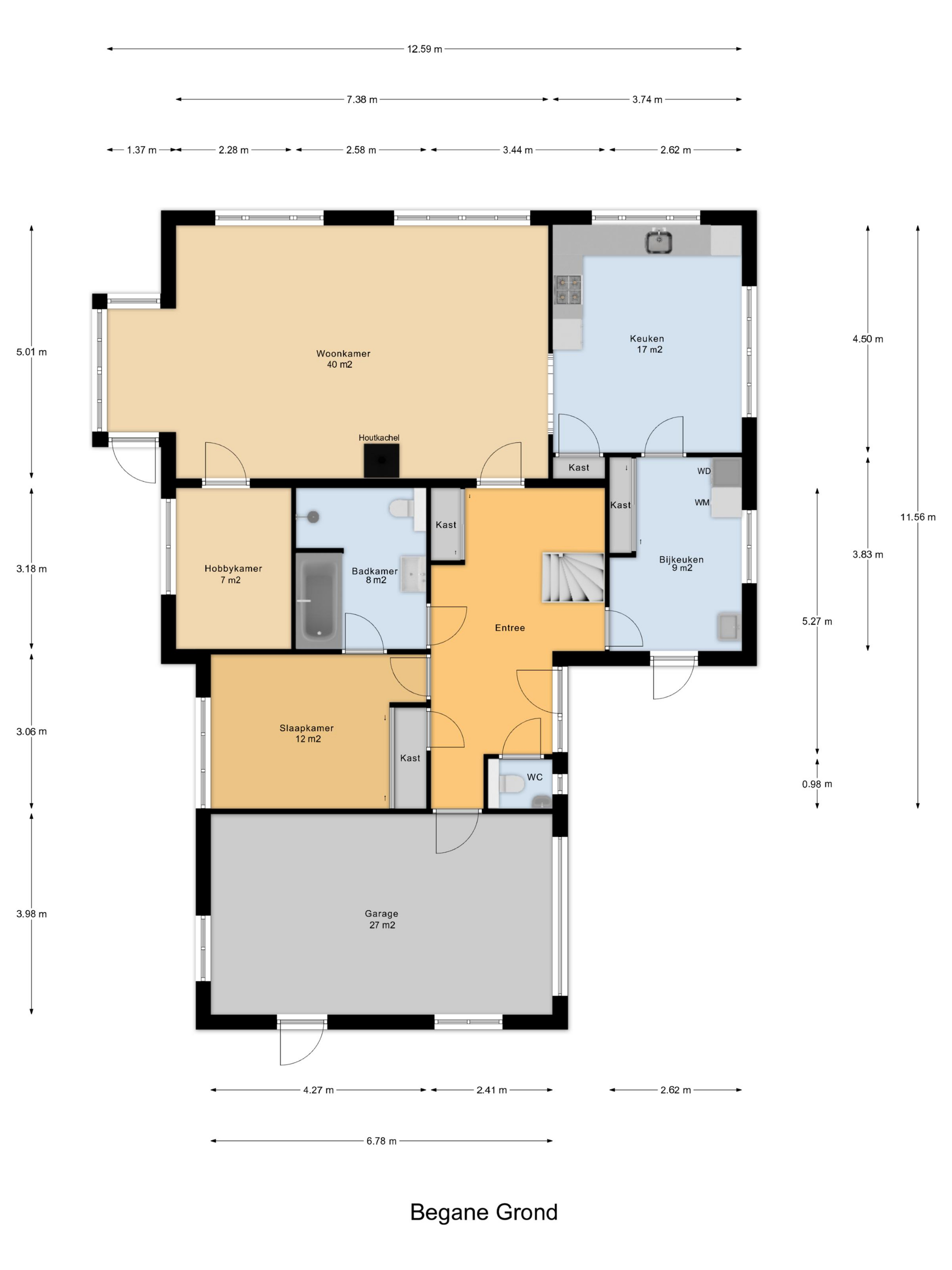 Plattegrond 1 van Hofweg 1