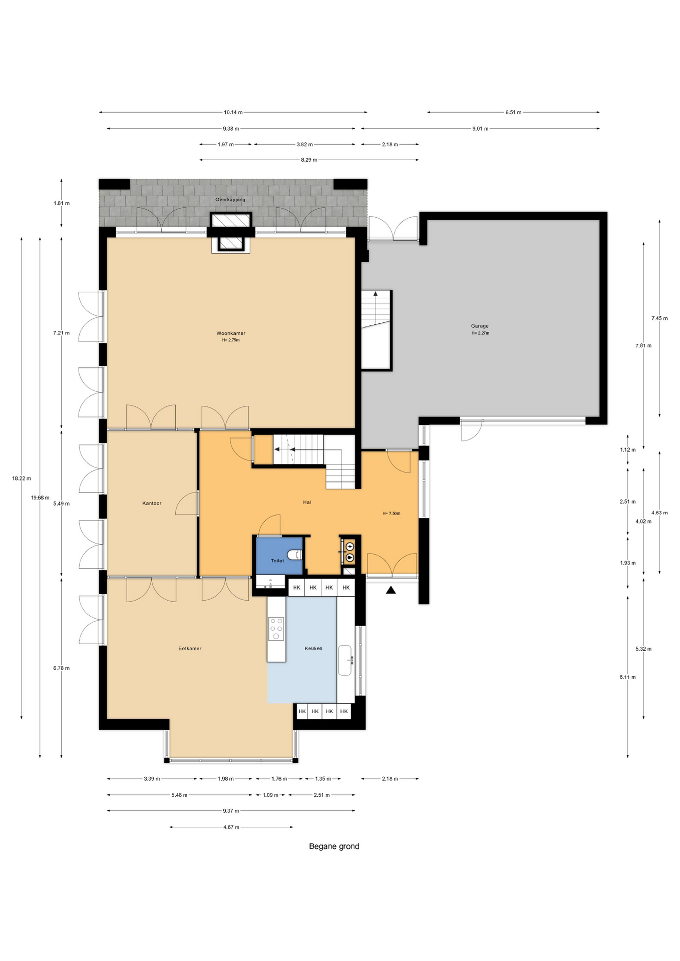 Plattegrond 1 van Kruislaan 4