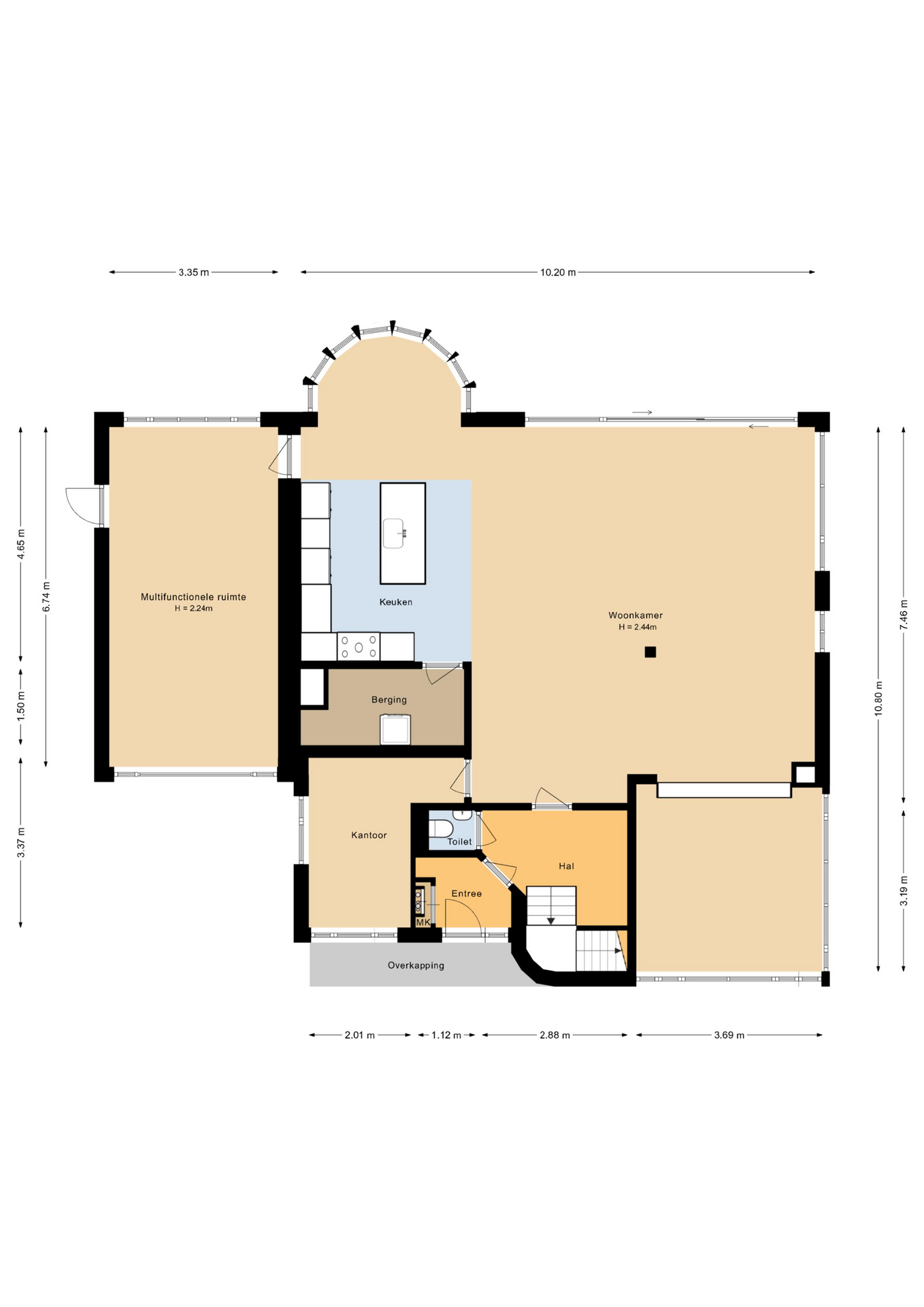 Plattegrond 1 van De Gouw 29E