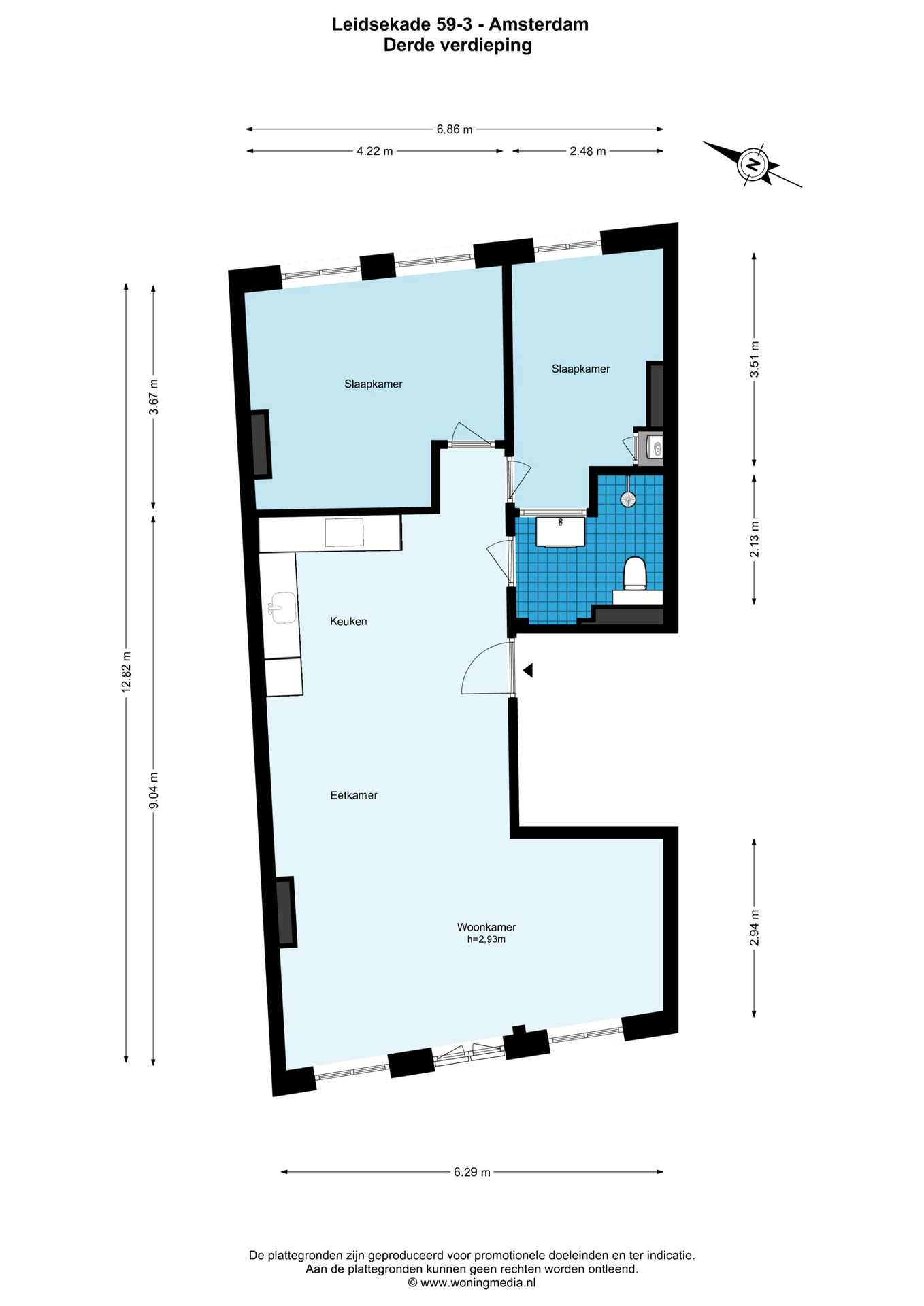 Floor plan 1 of Leidsekade 59-3