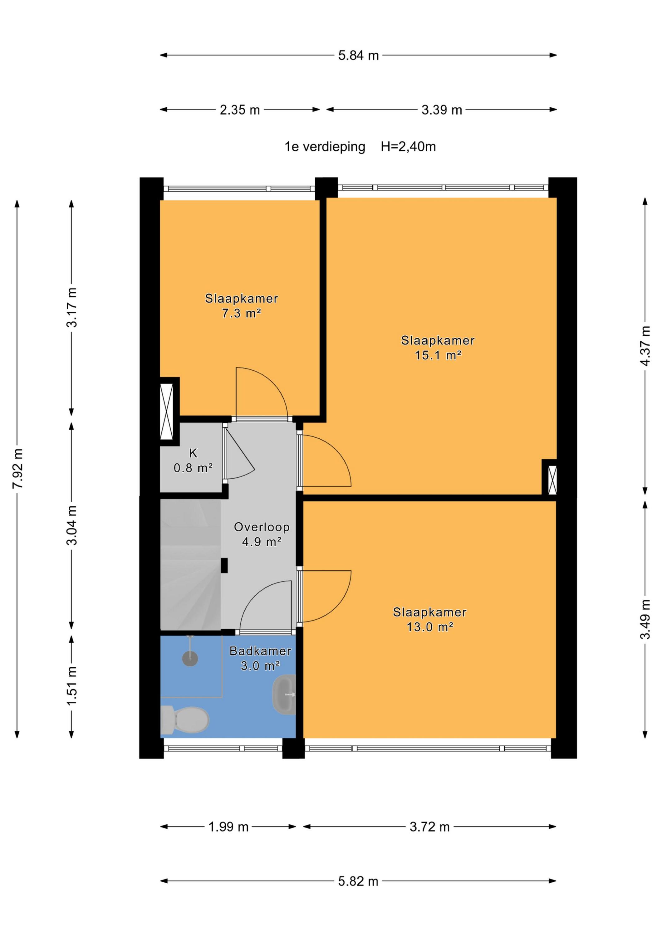 Plattegrond 1 van Meester Philipslaan 25