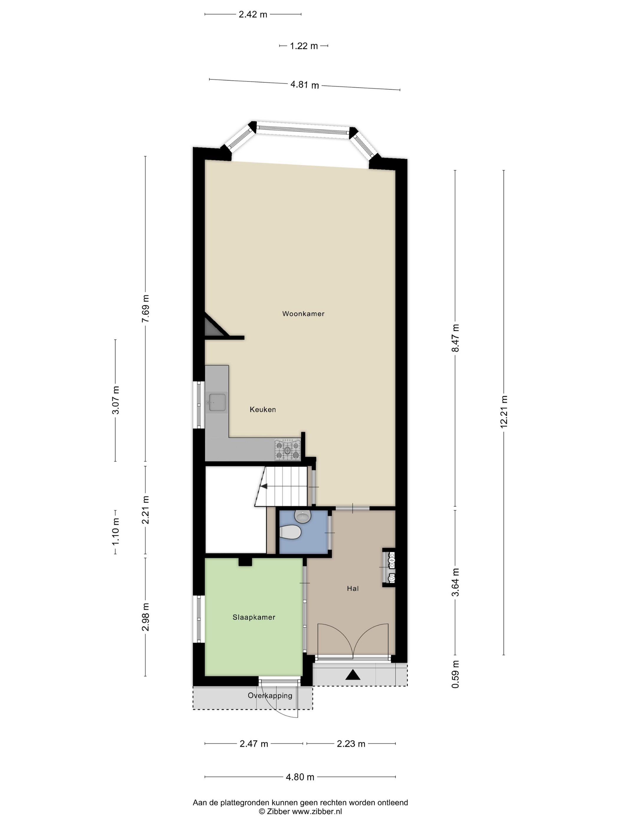 Plattegrond 1 van Hoofdstraat 77A
