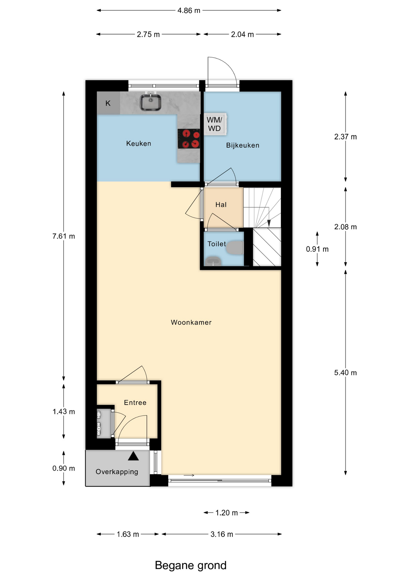 Plattegrond 1 van Mahatma Gandhistraat 13