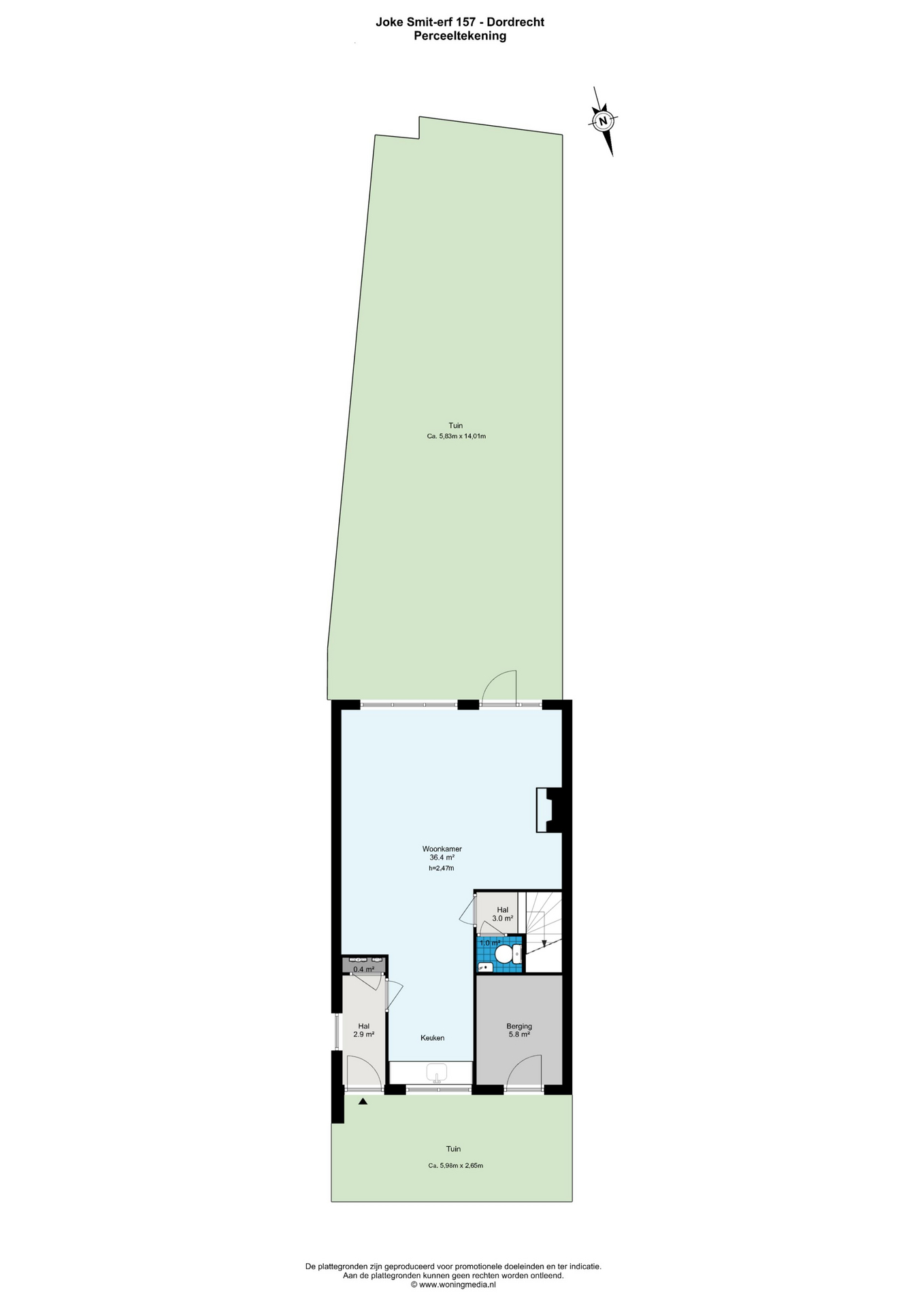 Plattegrond 1 van Joke Smit-erf 157