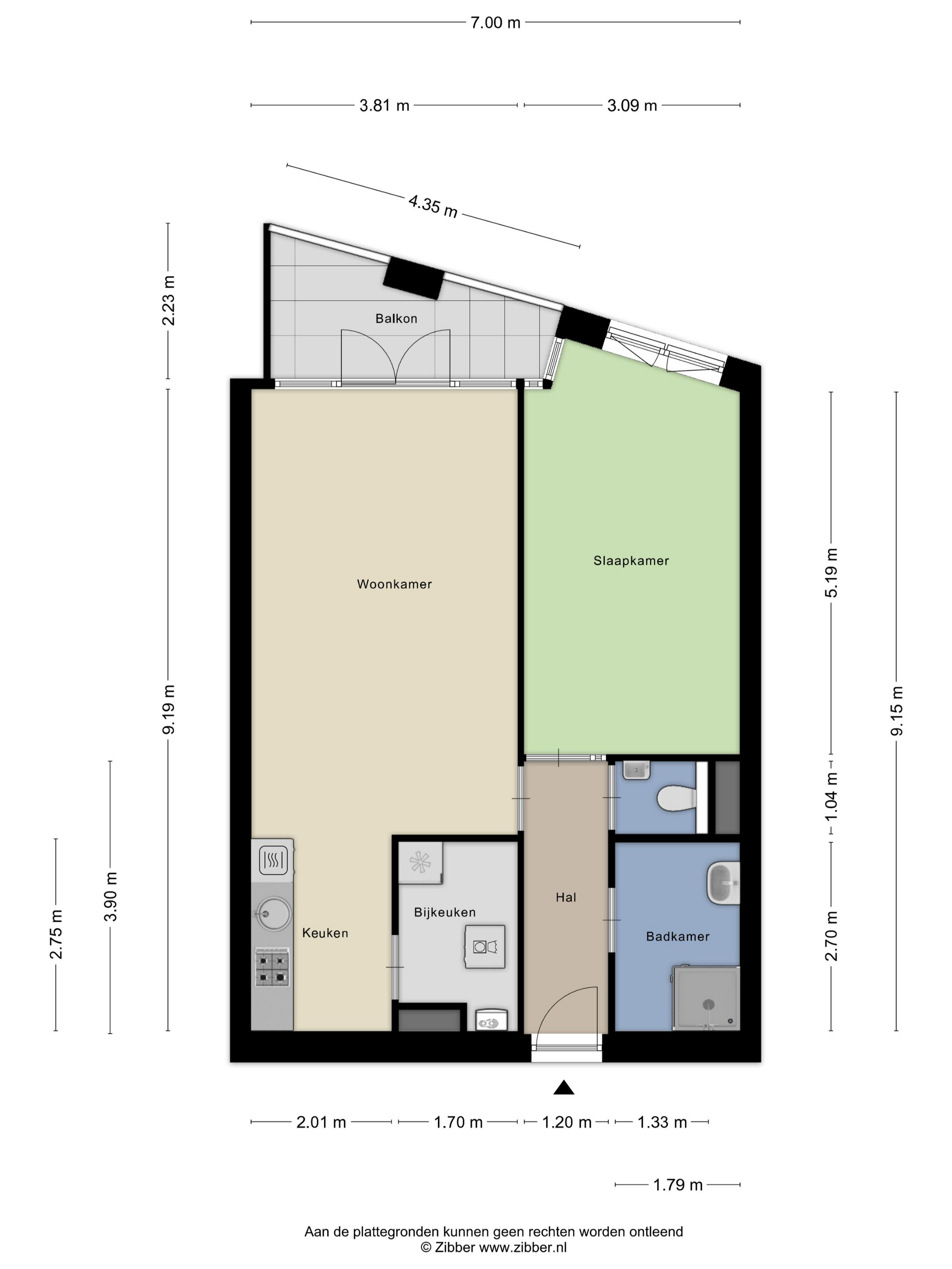 Plattegrond 1 van van Kinsbergenstraat 2-10