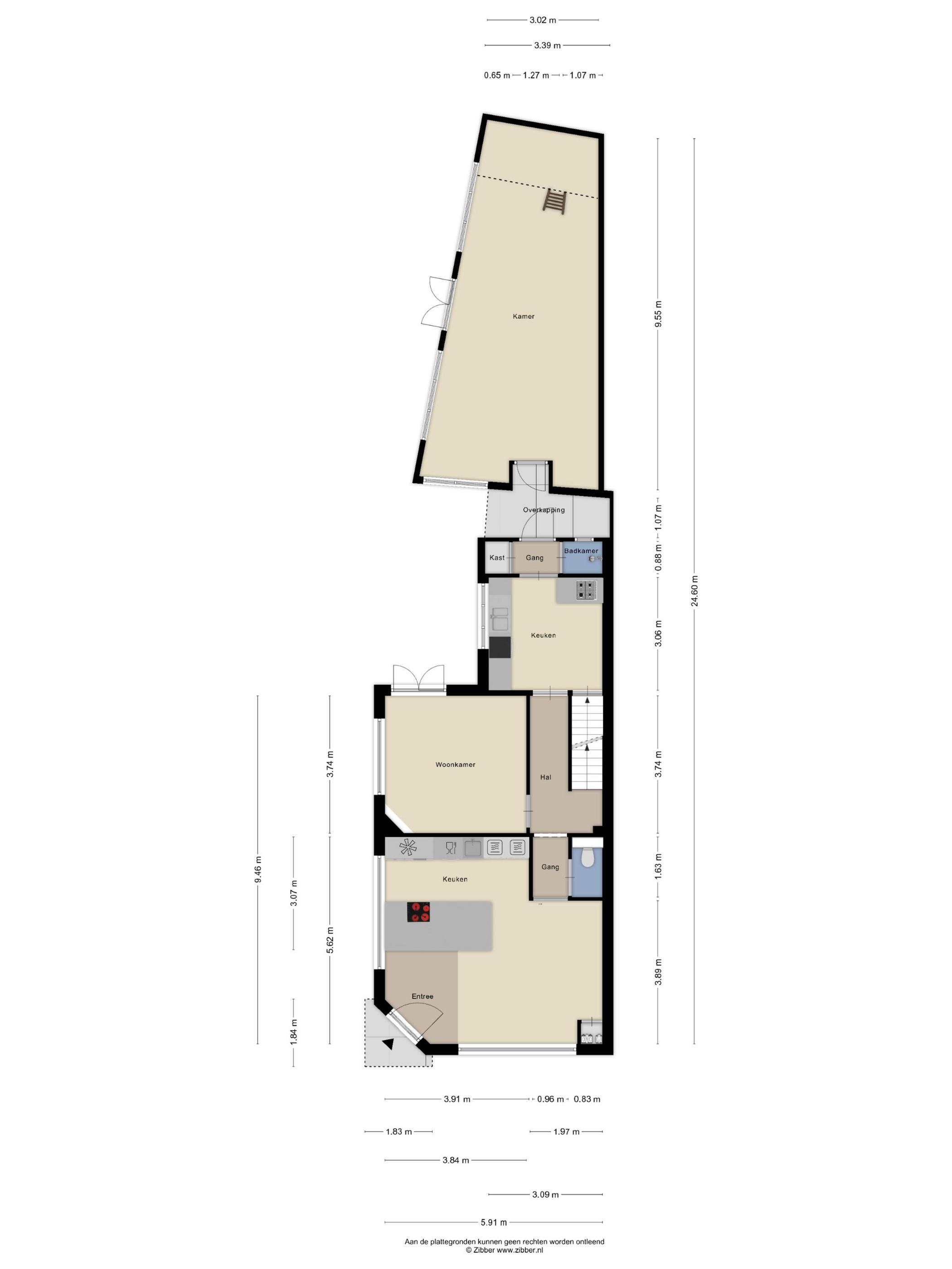 Plattegrond 1 van Zeelsterstraat 1