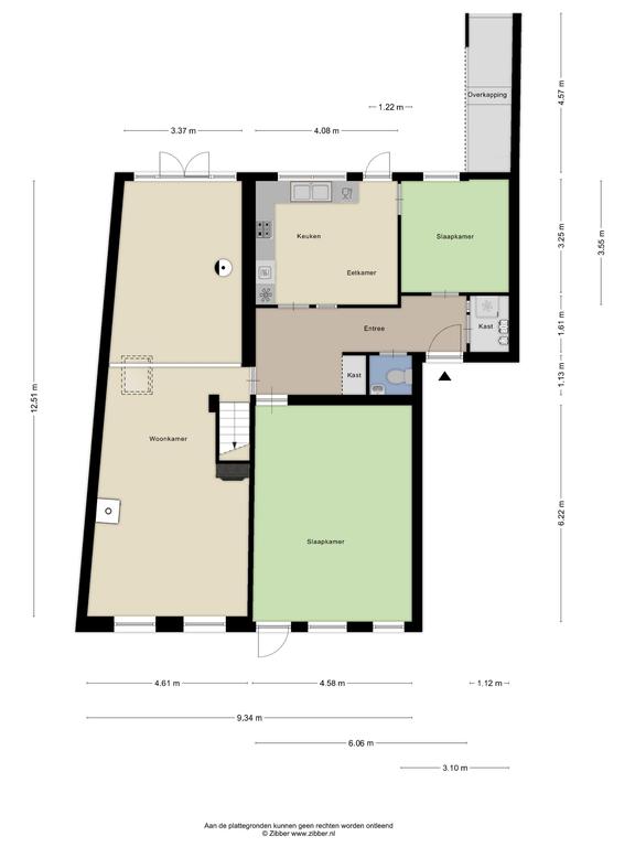 Plattegrond 1 van Voorstraat 11
