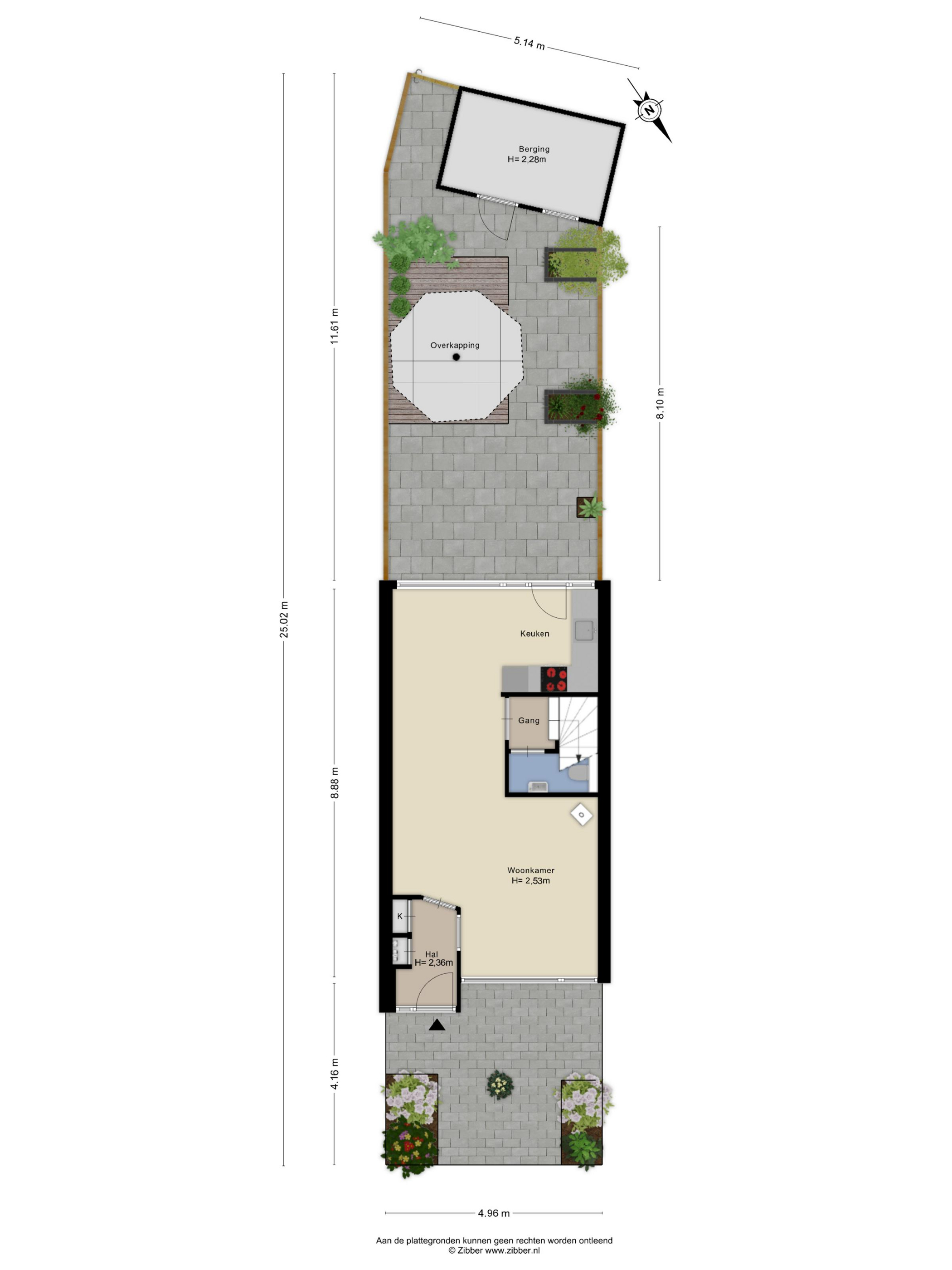 Plattegrond 1 van Hazelaarstraat 72