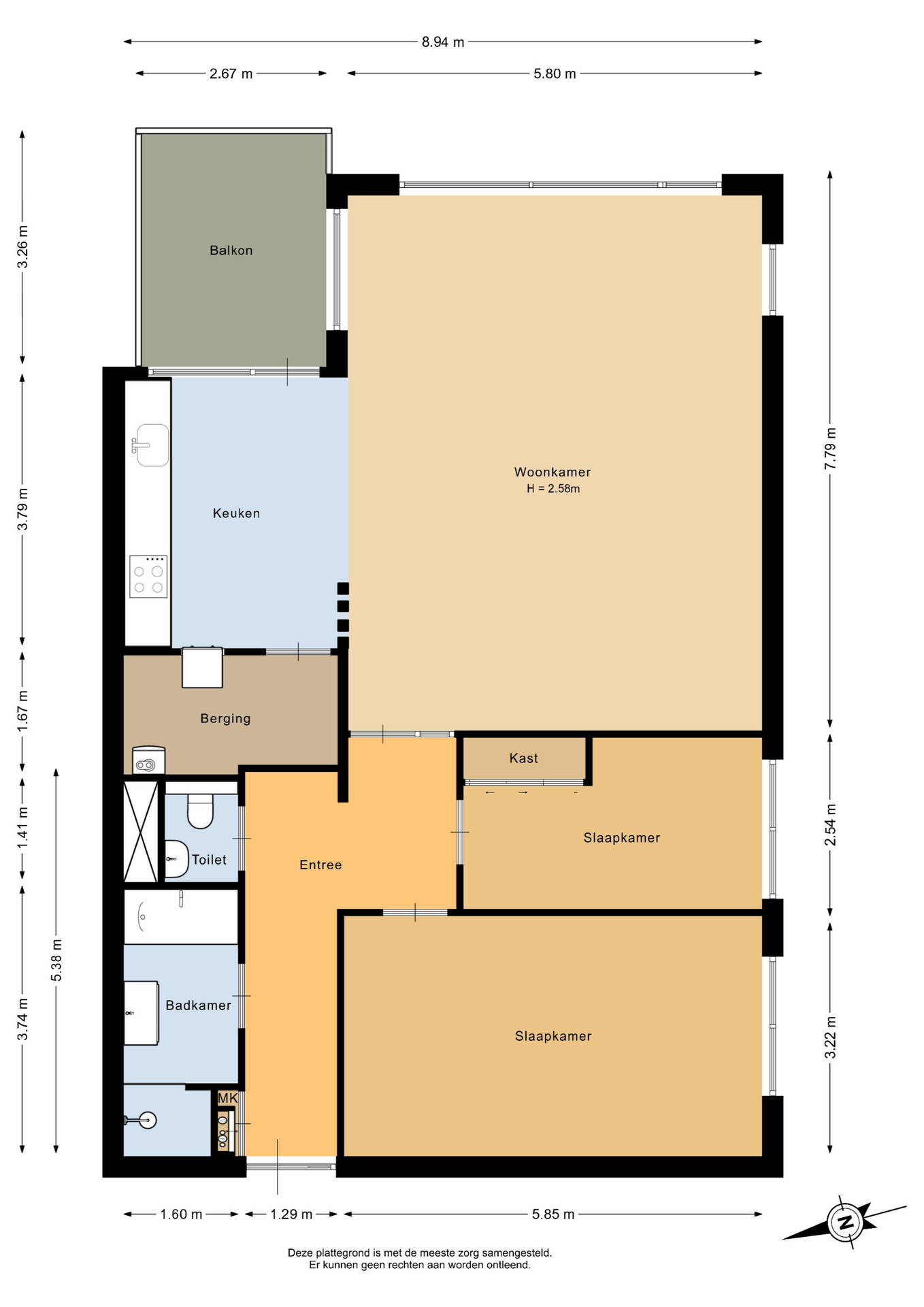 Plattegrond 1 van Debussyring 15