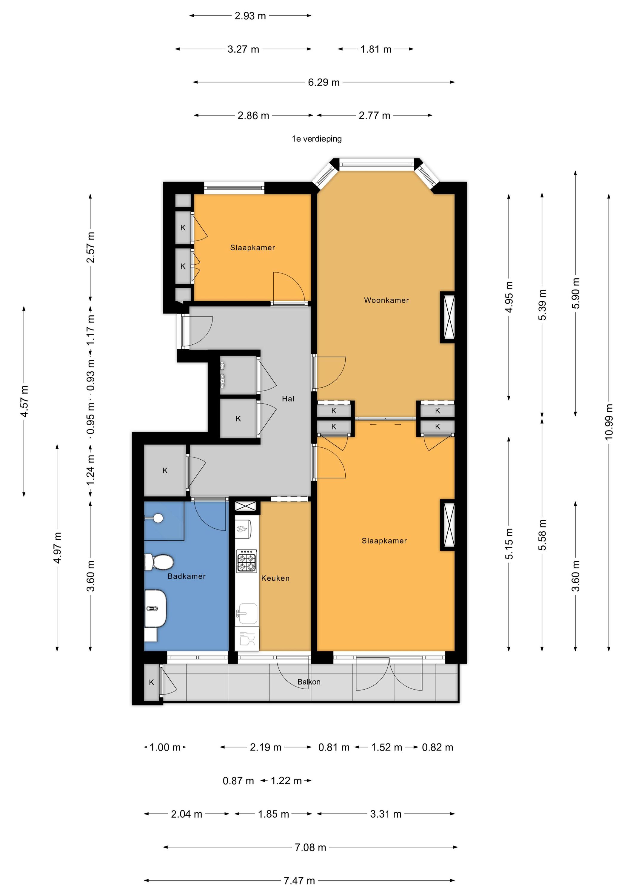 Plattegrond 1 van Zuiderparklaan 158