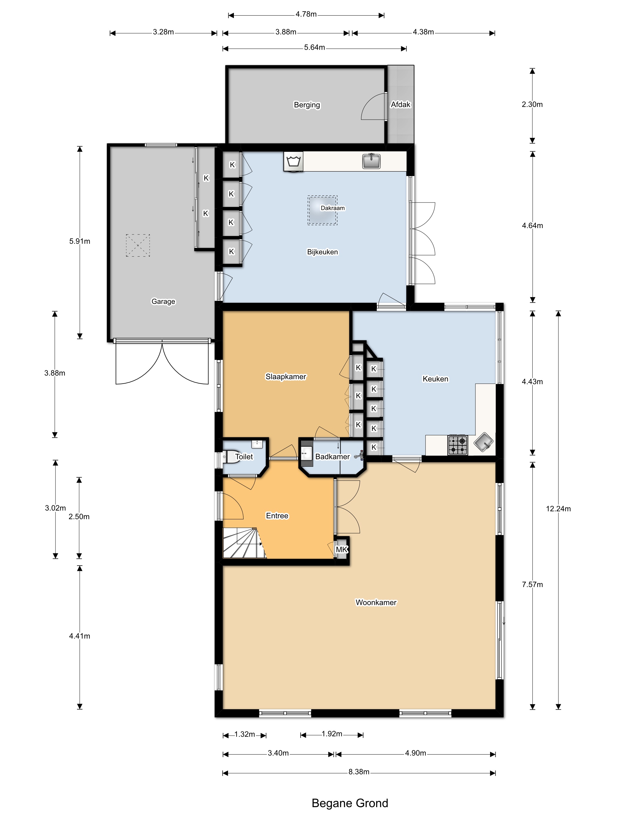 Plattegrond 1 van Zwartelaan 20
