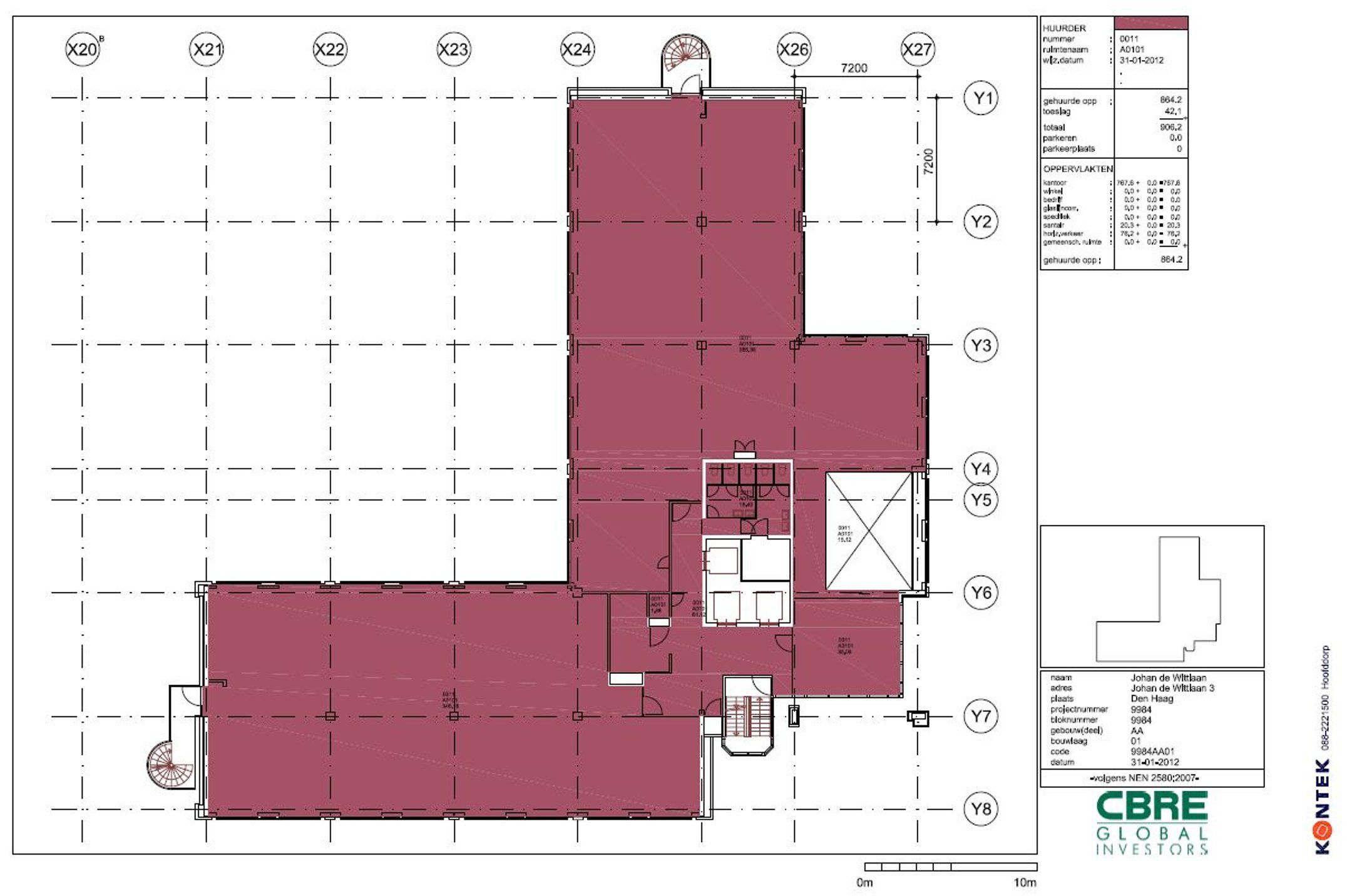 Plattegrond 1 van Johan de Wittlaan 5