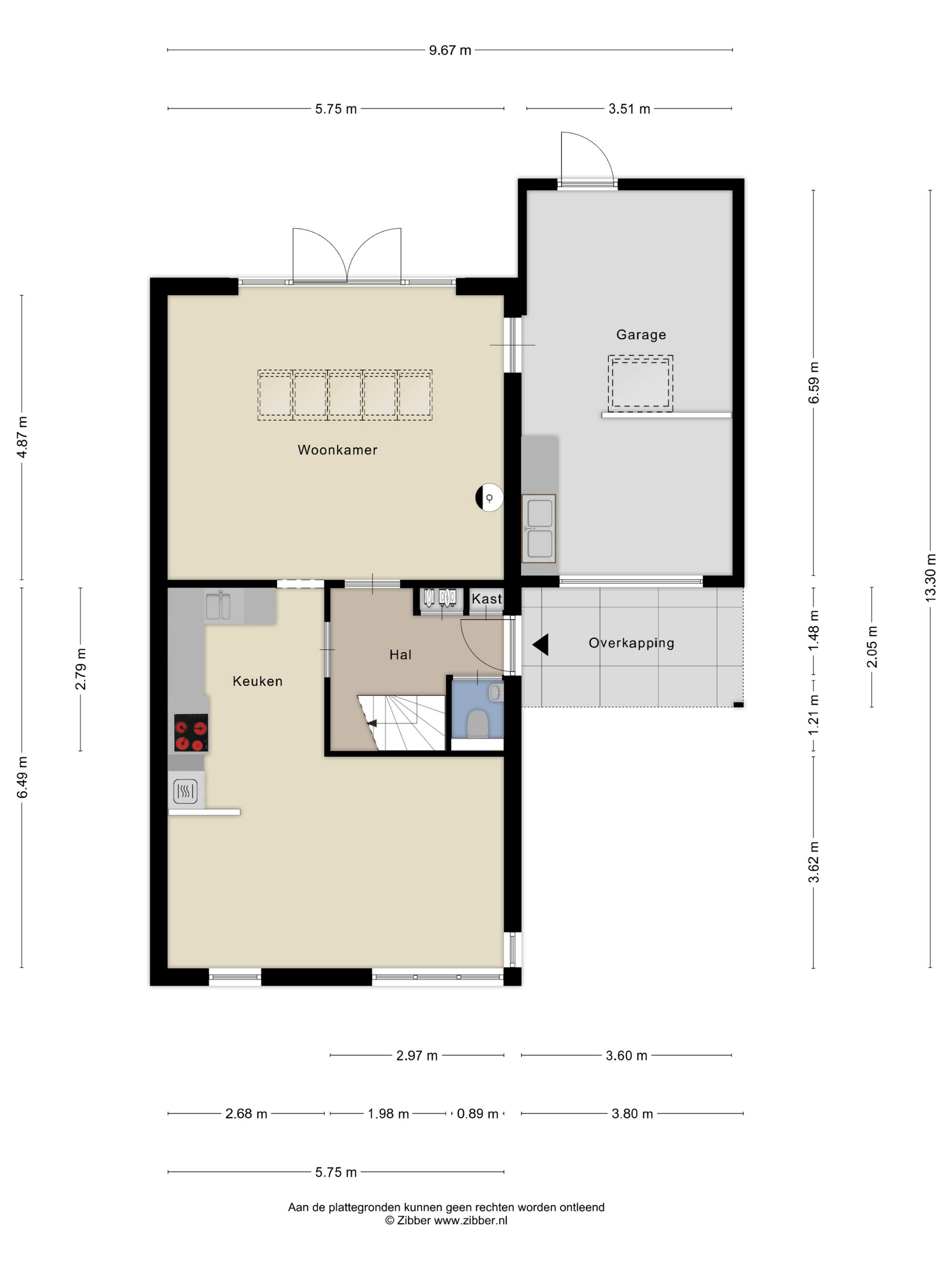 Plattegrond 1 van Dijkstraat 162