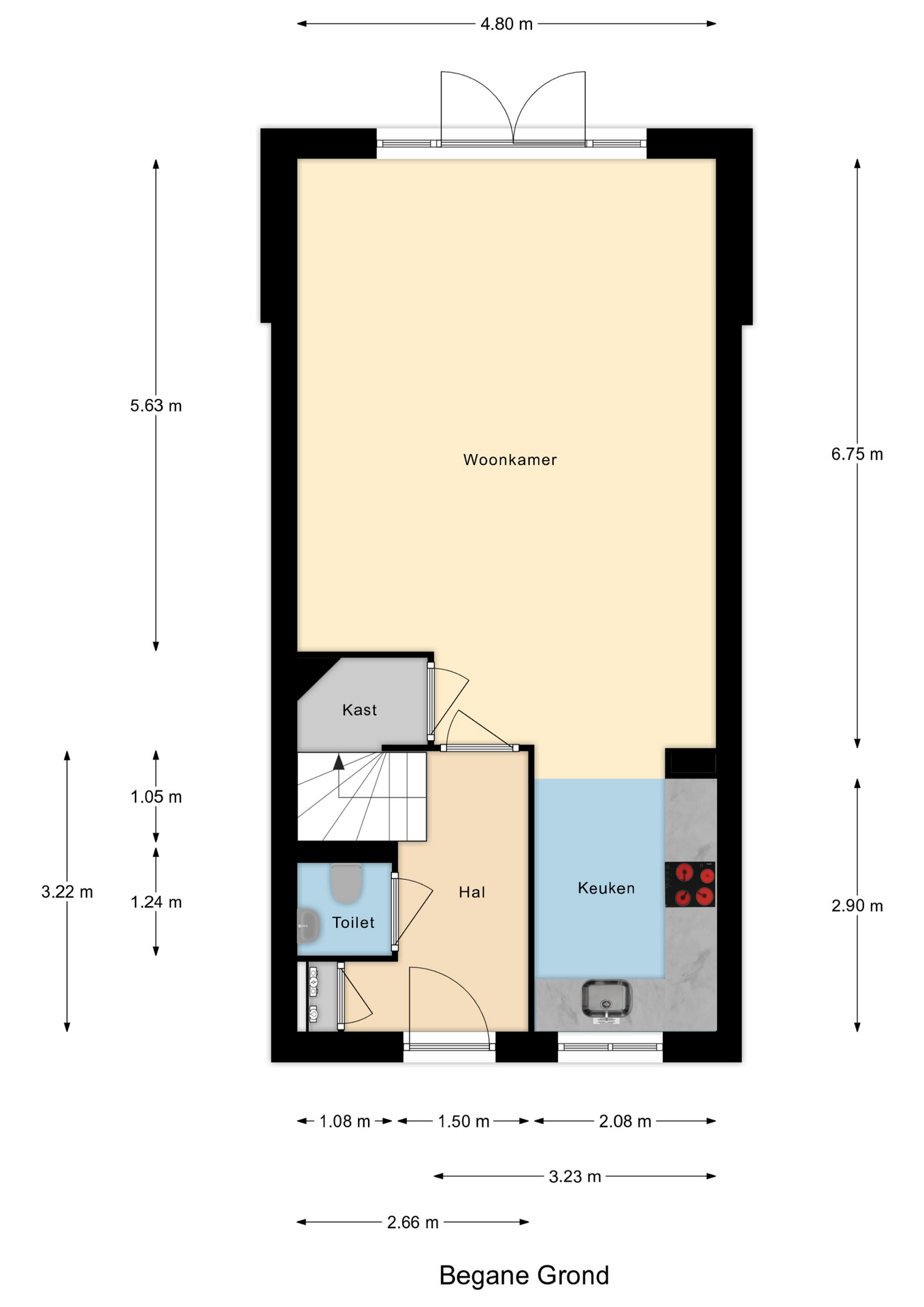 Plattegrond 1 van Landvoogdes 121