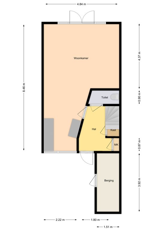 Plattegrond 1 van John Raedeckerhof 183