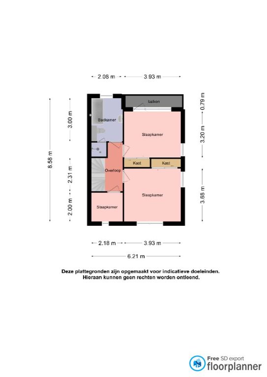 Plattegrond 1 van Thorbeckelaan 6