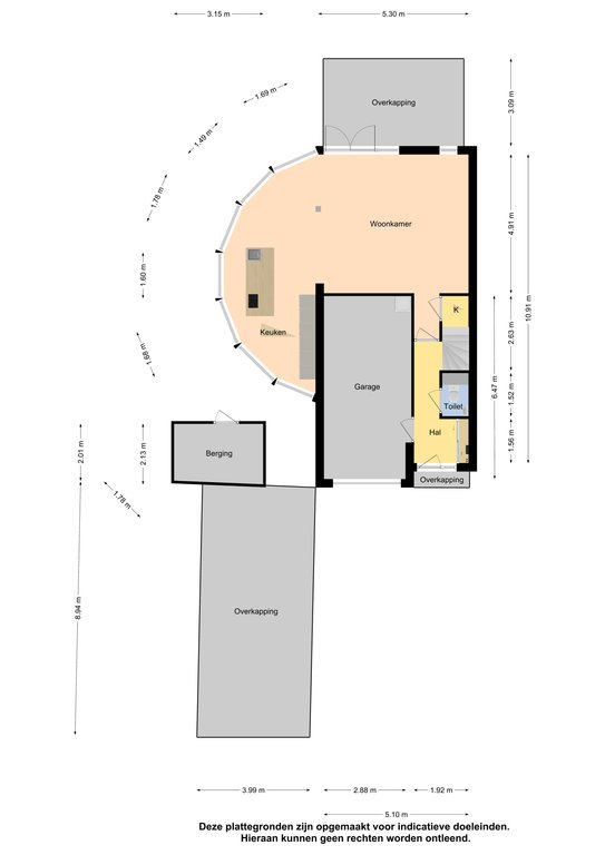 Plattegrond 1 van Han Hoekstrahof 210