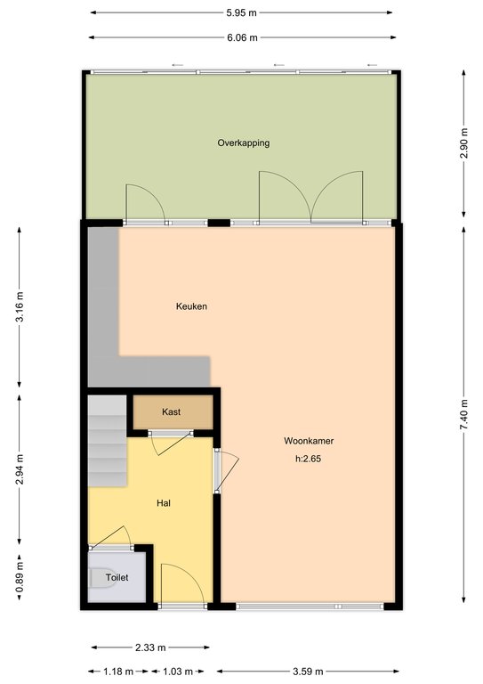 Plattegrond 1 van Tureluurstraat 46