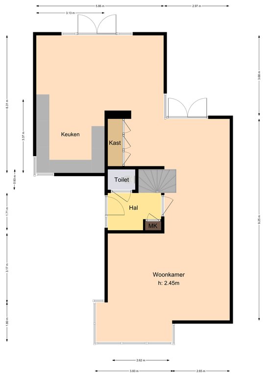 Plattegrond 1 van Postweid 24