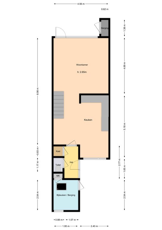 Plattegrond 1 van Zwaluwweg 5