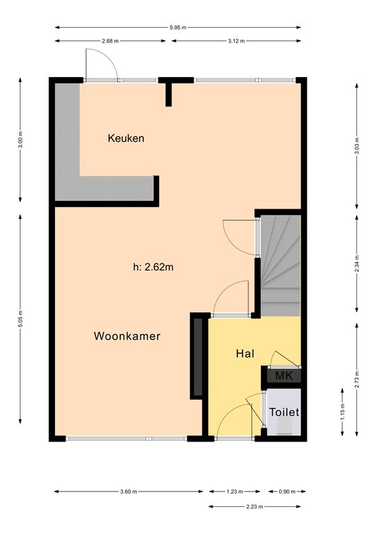 Plattegrond 1 van Wilgenkade 4