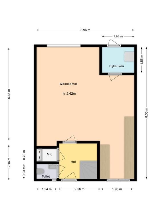 Plattegrond 1 van Violenstraat 26