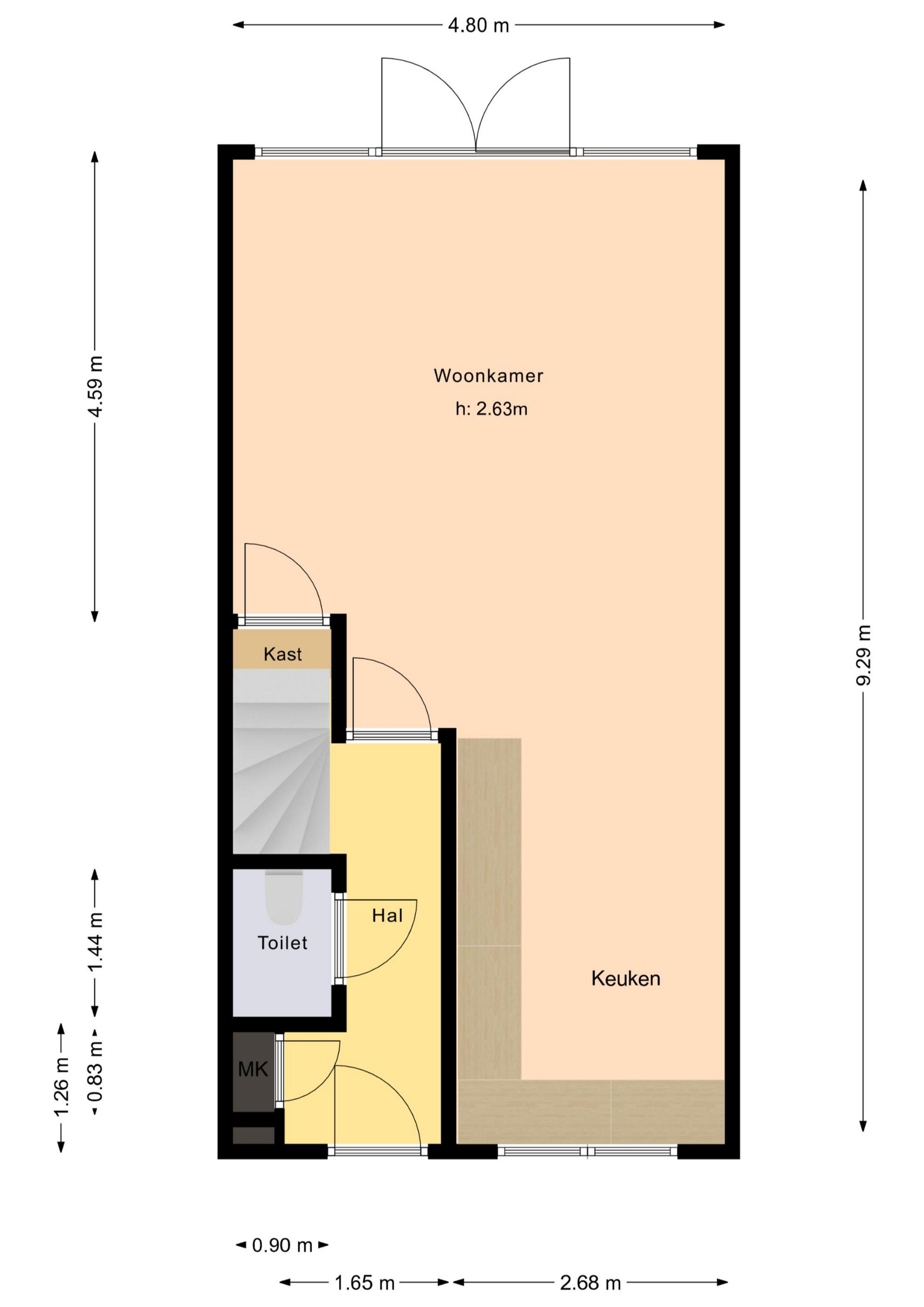 Plattegrond 1 van Om de Lande 37