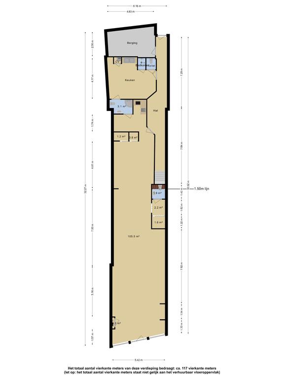 Plattegrond 1 van Westerstraat 29