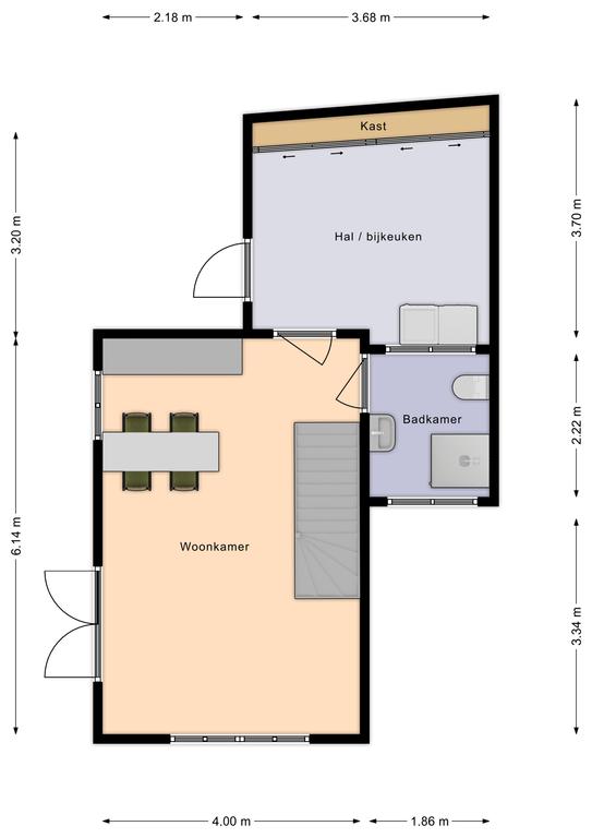 Plattegrond 1 van Dijkweg 340a