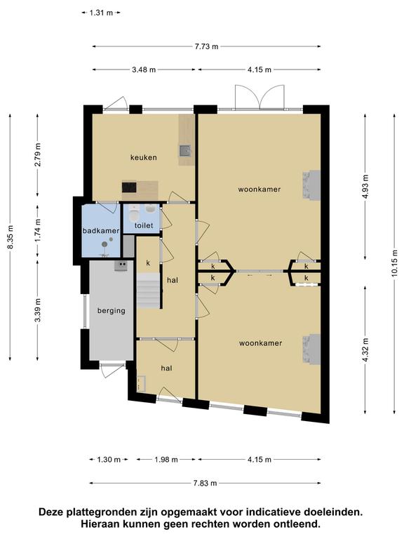 Plattegrond 1 van Noorder Havendijk 14