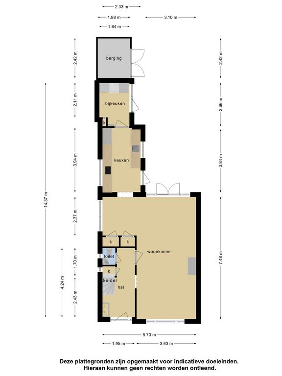 Plattegrond 1 van Vissersdijk 19