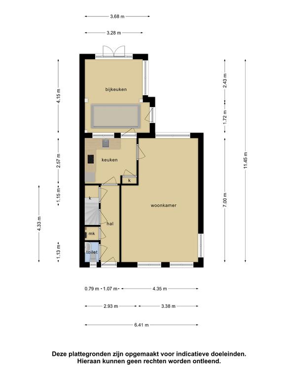 Plattegrond 1 van Klaas Laanstraat 14