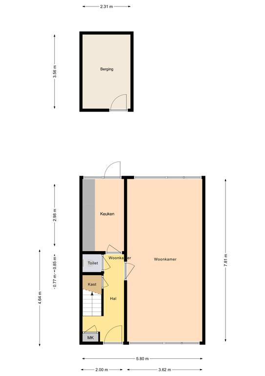Plattegrond 1 van Dirk Wierengastraat 49