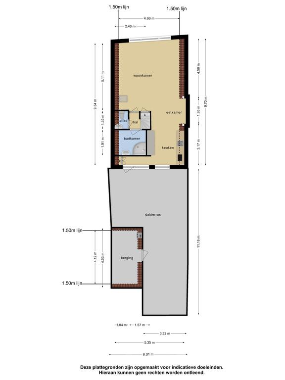 Plattegrond 1 van Clarissenplaats 5