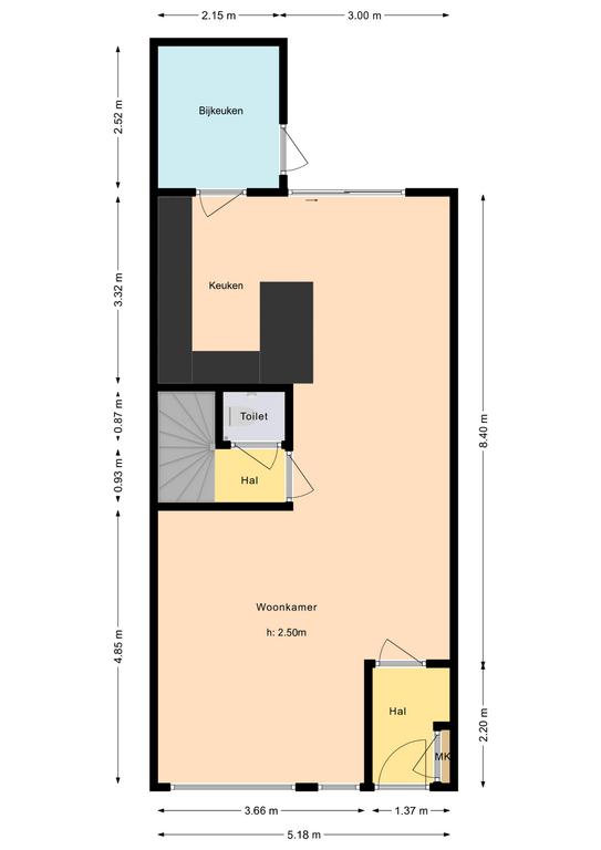 Plattegrond 1 van Stullenbaan 18