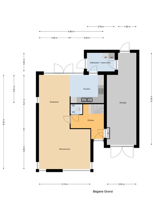 Plattegrond 1 van Middenweg 65