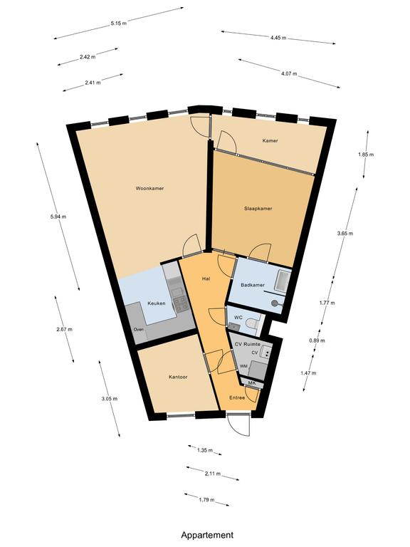 Plattegrond 1 van Willigenburg 57