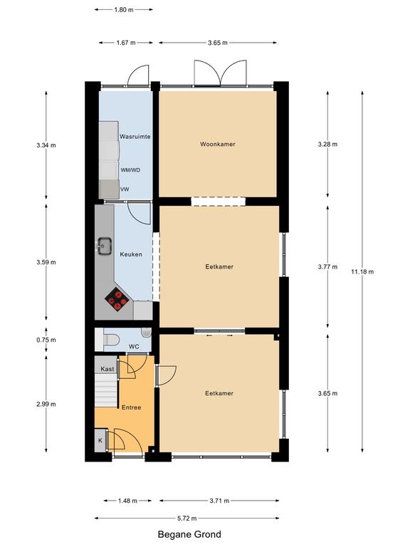 Plattegrond 1 van Hoenderpad 1