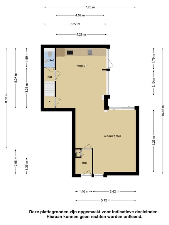 Plattegrond 1 van Rietgorsstraat 33