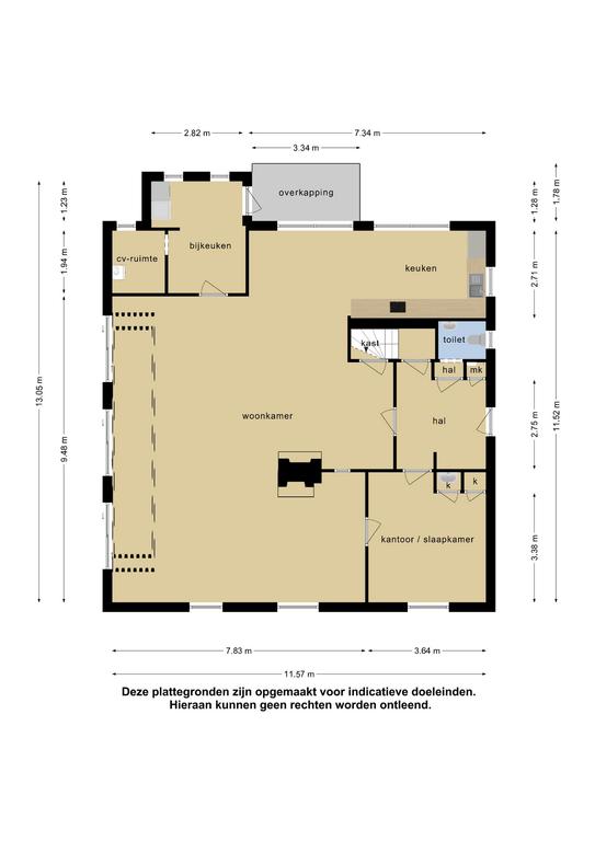 Plattegrond 1 van Zuideruitweg 18