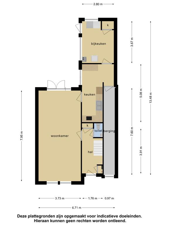 Plattegrond 1 van Romeinstraat 6