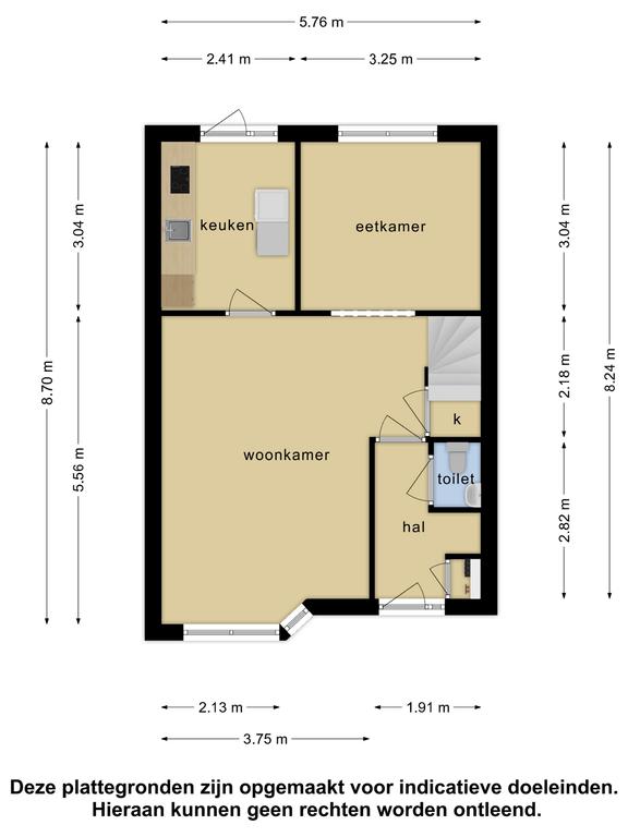 Plattegrond 1 van De Akkers 13