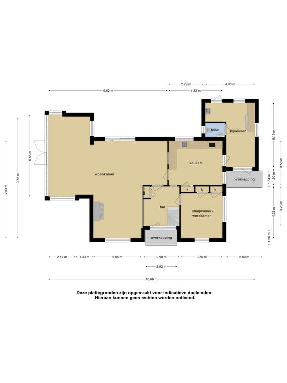 Plattegrond 1 van Haling 3E
