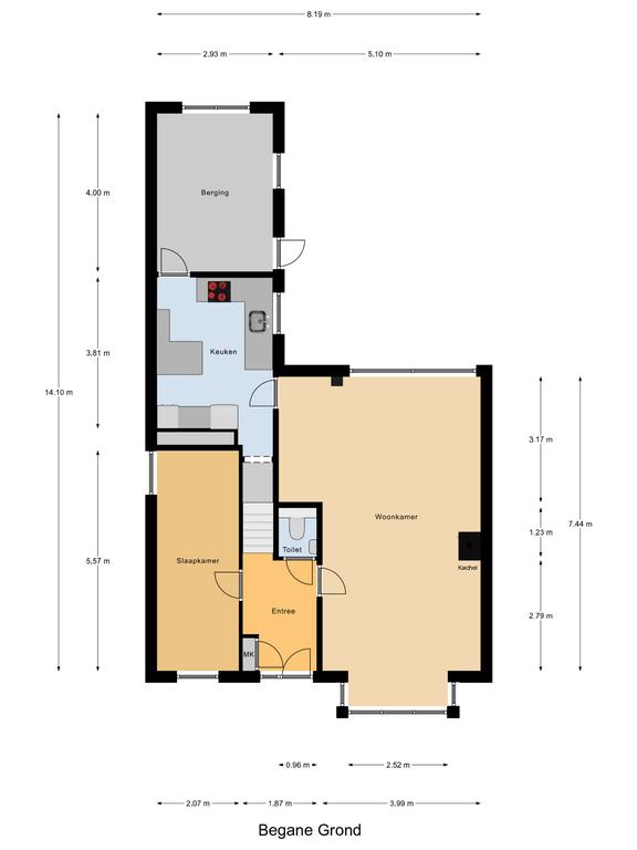 Plattegrond 1 van Hoofdstraat 324