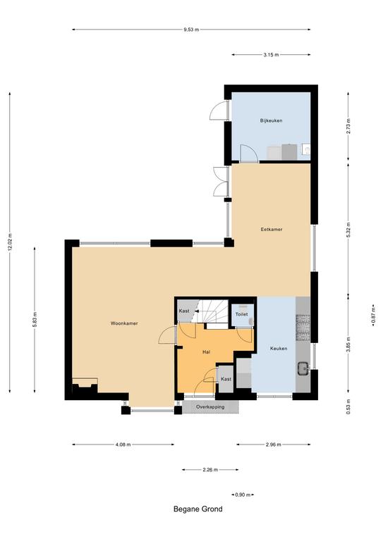 Plattegrond 1 van Sebastiaan Centenweg 14