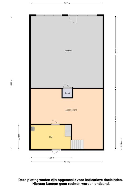 Plattegrond 1 van Westerstraat 224