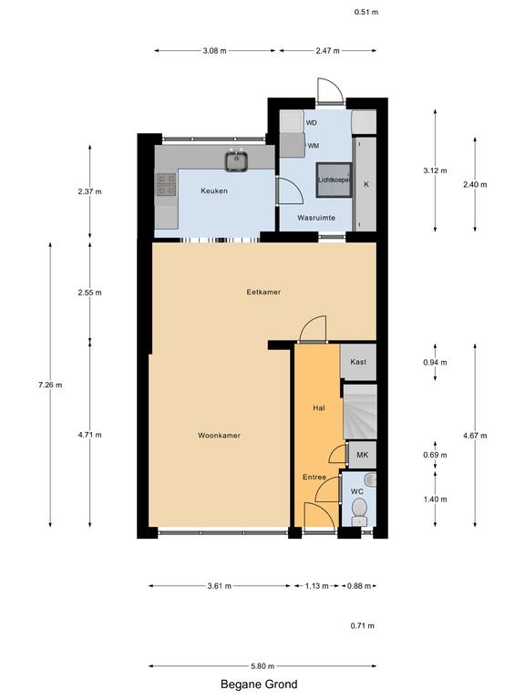 Plattegrond 1 van La Reinelaan 46