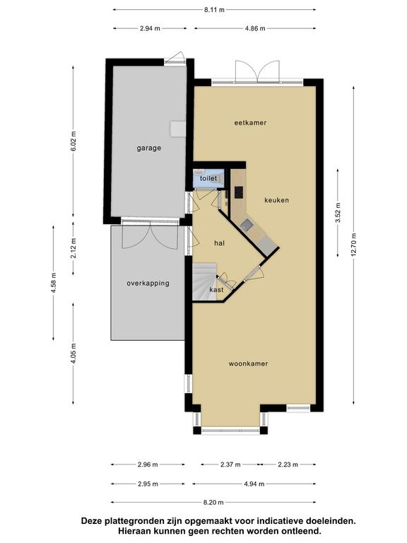 Plattegrond 1 van Middenweg 13