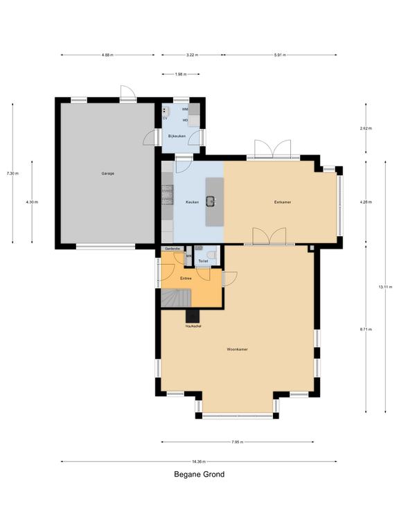 Plattegrond 1 van Brigantijn 21