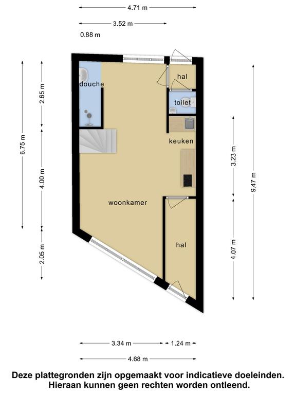 Plattegrond 1 van Zuiderkerksteeg 6